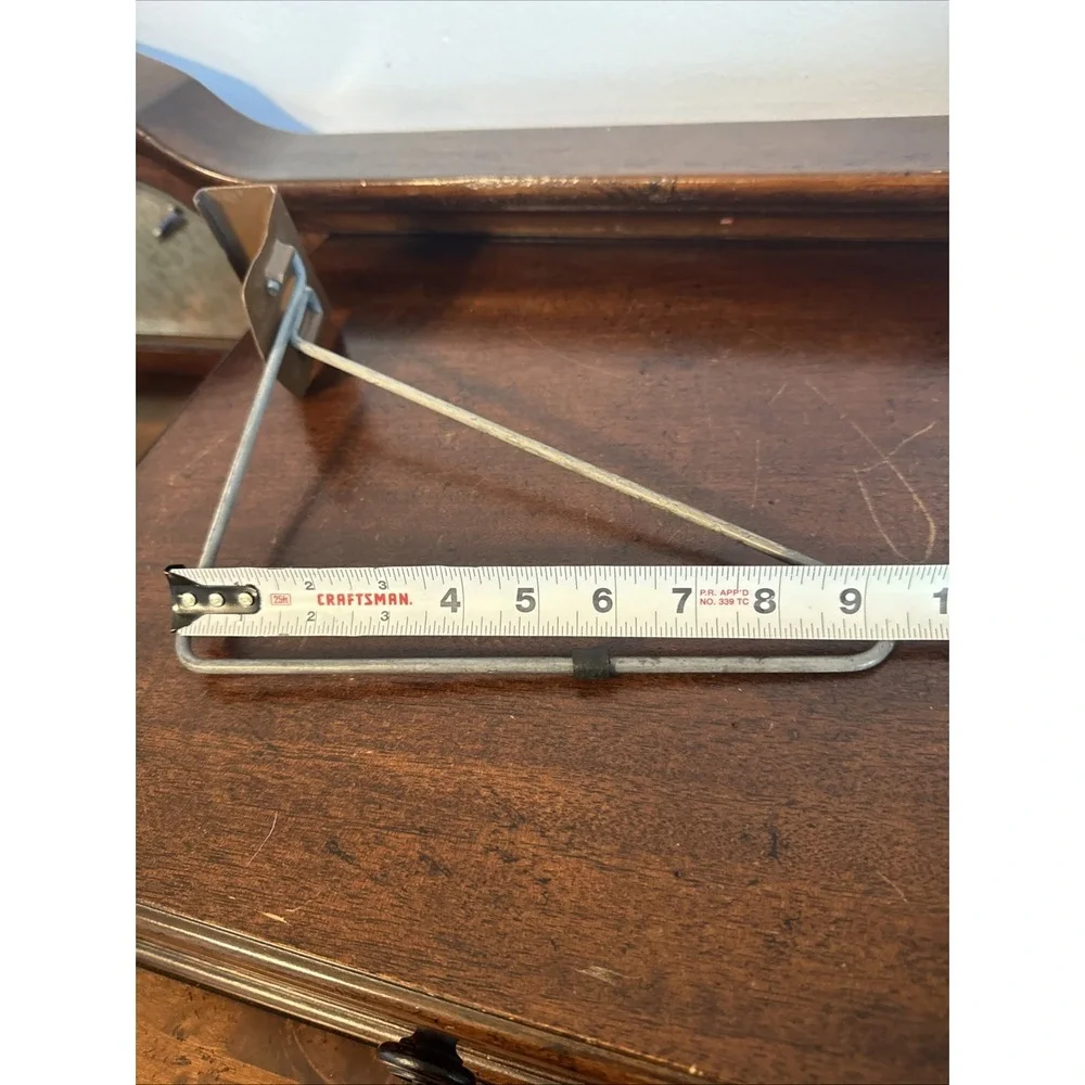2- Vintage Over The Door Hanger Curved Straight Retro Metal